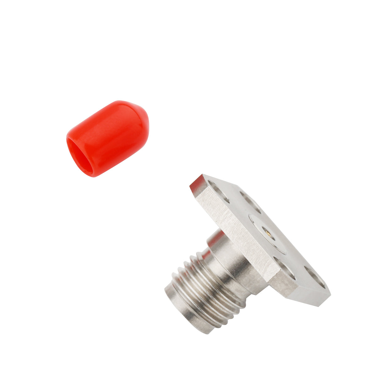 SMA Female 4 Hole 0.5" Square Flange | PR550S09F01