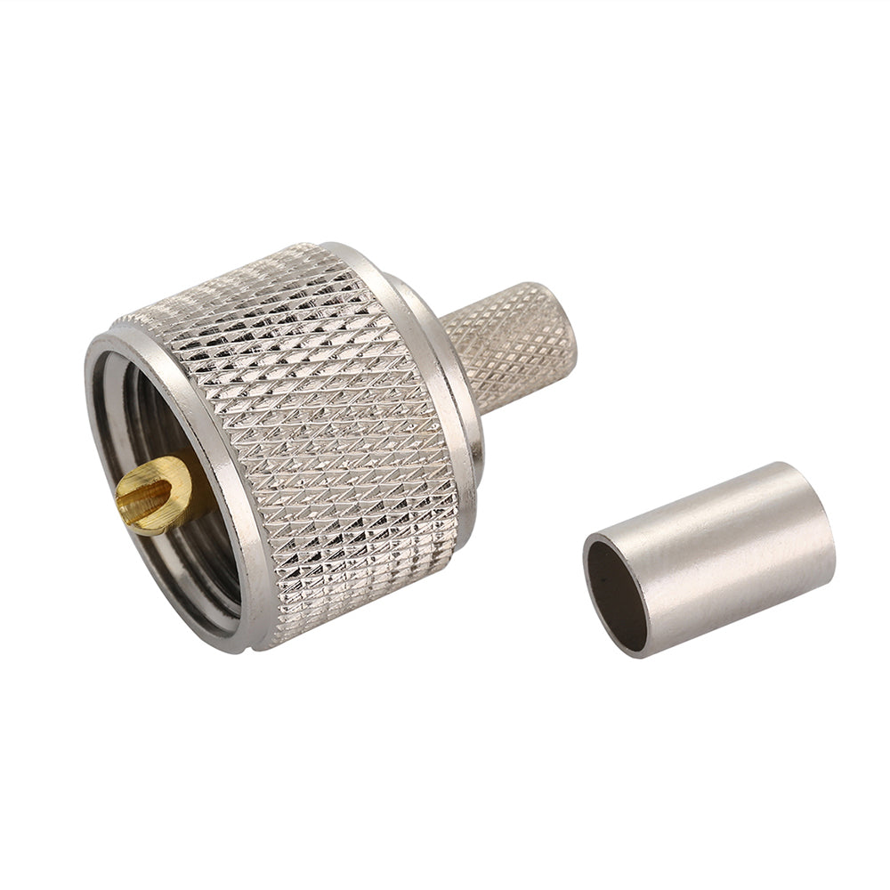 100 Pcs UHF Male PL259 Crimp Connector For LMR400 | PrecisionRF