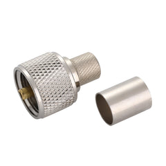 100 Pcs UHF Male PL259 Crimp Connector For RG8U | PrecisionRF