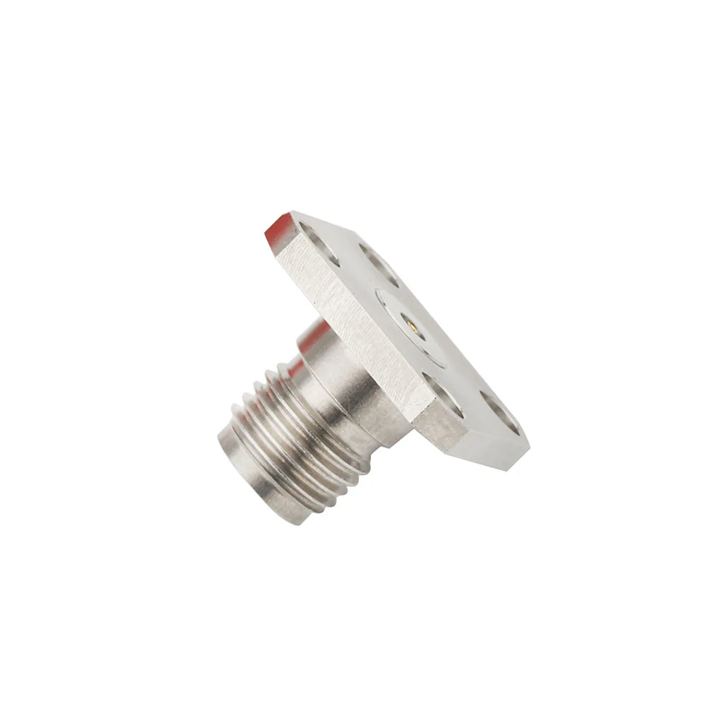 1.85mm Female 4 Holes 0.500" SQ Flange Connector Accept .009''/.012'' Pin PR18FS23F01