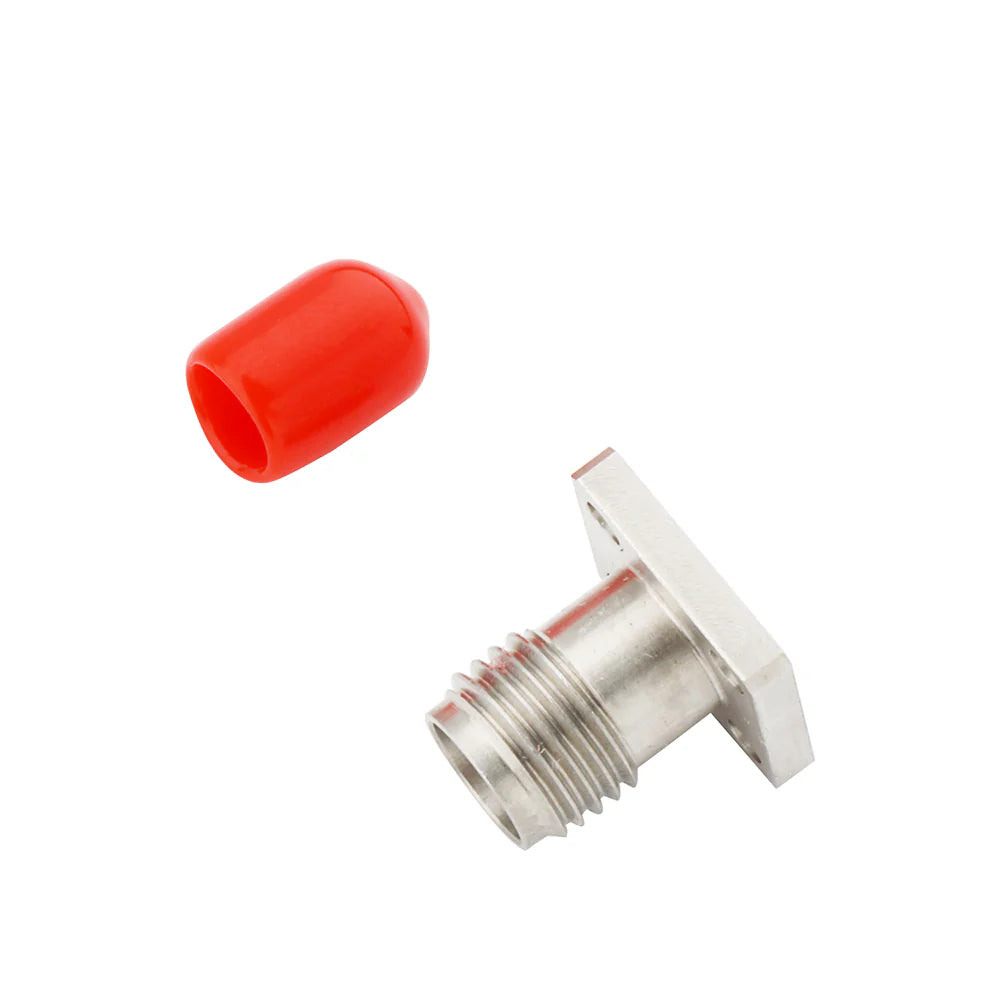 2.92mm Female 4 Hole 0.375" Square Flange Connector Accept .009'' Pin Dia PR360S09F02