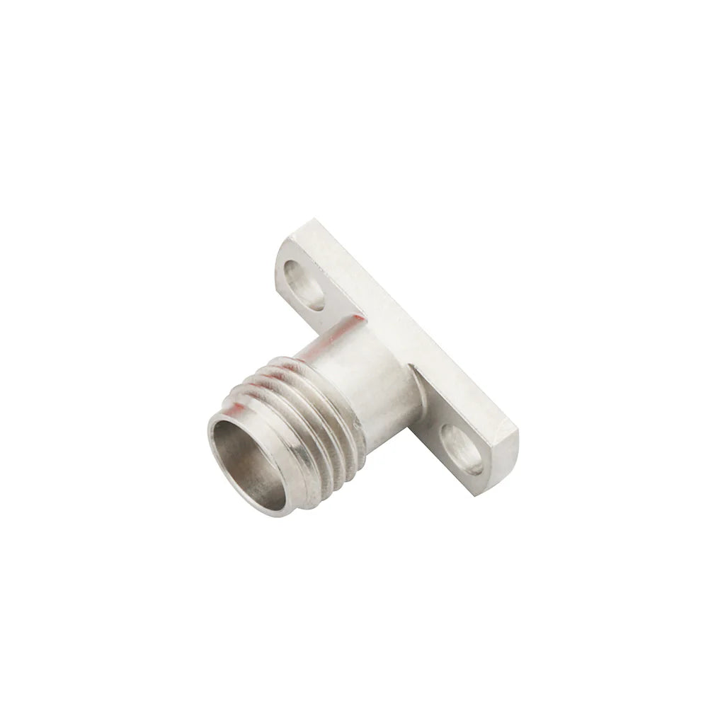 SMA Female 2 Hole 0.625'' DIA Flange Connector Accepts .009'' Pin Dia PR550S09F04